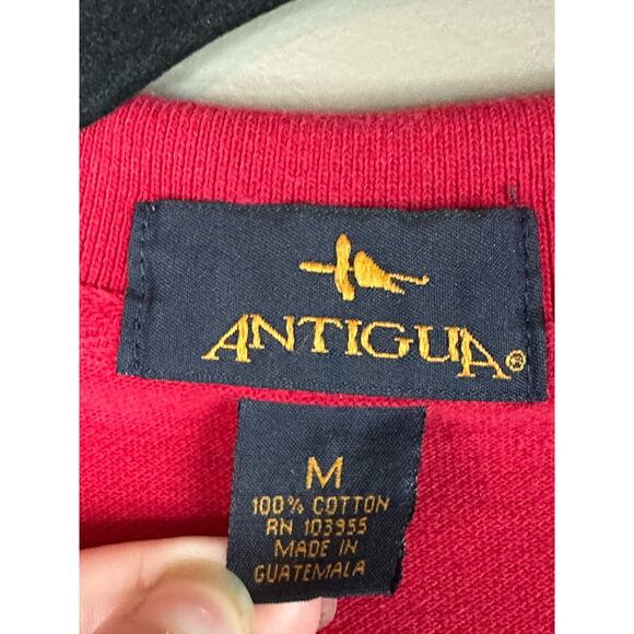 Antigua Men’s Georgia Collared Short Sleeve Button Up Red UGA Polo Size Medium - Picture 4 of 6